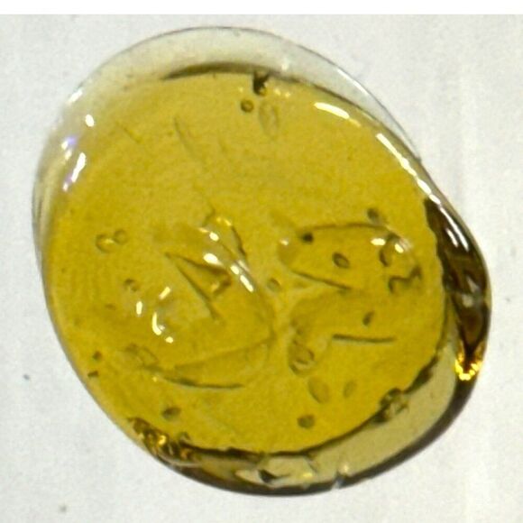 Vintage Recycled Glass Mexican Blue Rim & Gold Embellished Goblet Glasses 7" - Picture 2 of 7